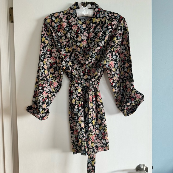 NWOT Loup Louie dark florals button down shirt on trend dopamine dressing XL new - Picture 2 of 10